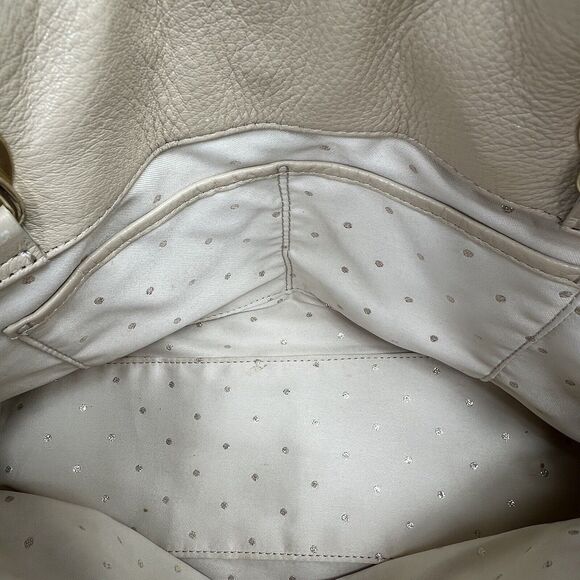 Kate Spade Georgina Gold coast Tan Cream Quilted Leather Satchel Bag Chain Bag - Picture 6 of 14